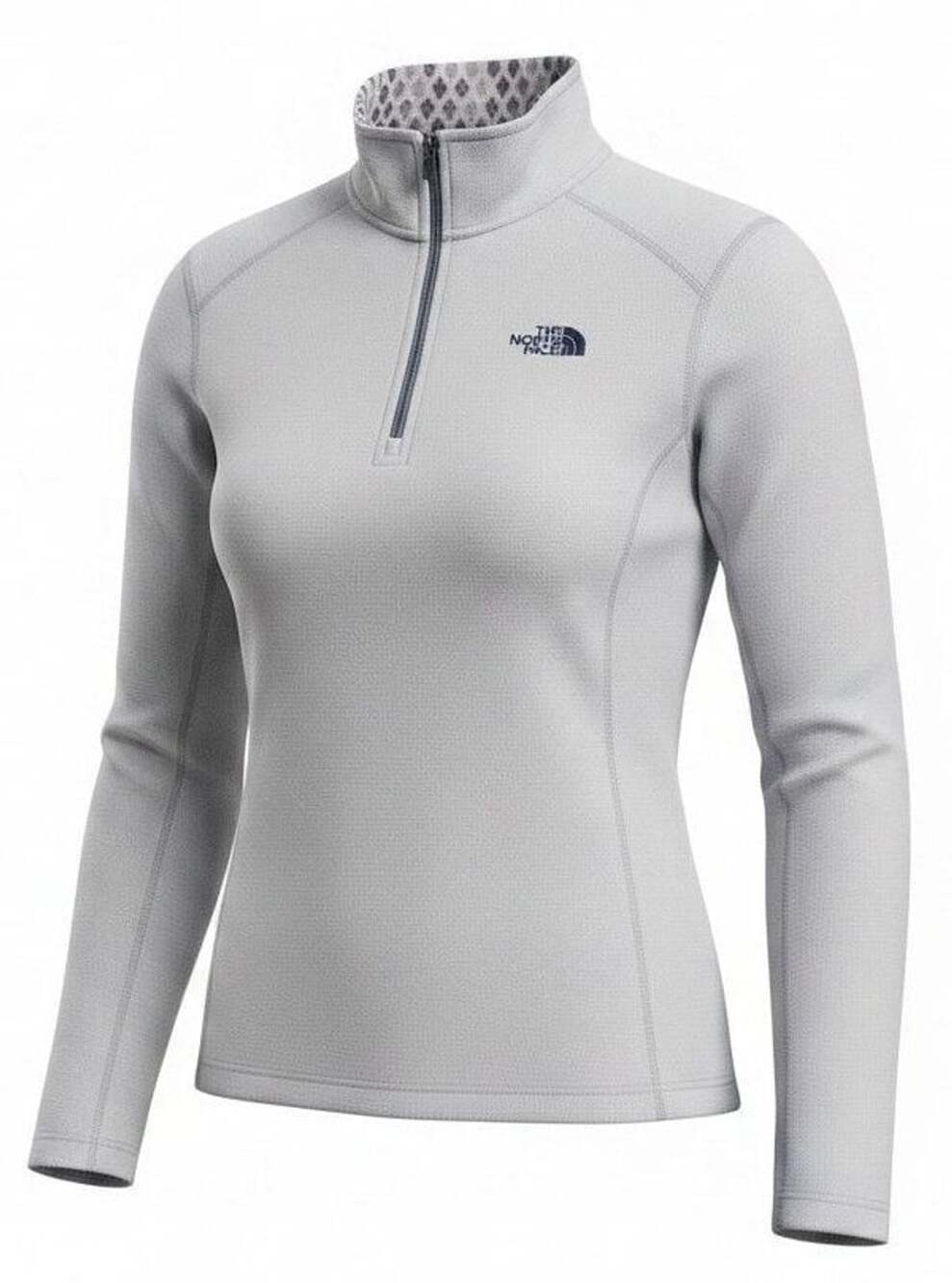 The North Face Women's Glacier 1/4 Zip Fleece Pullover Light Gray Size Large